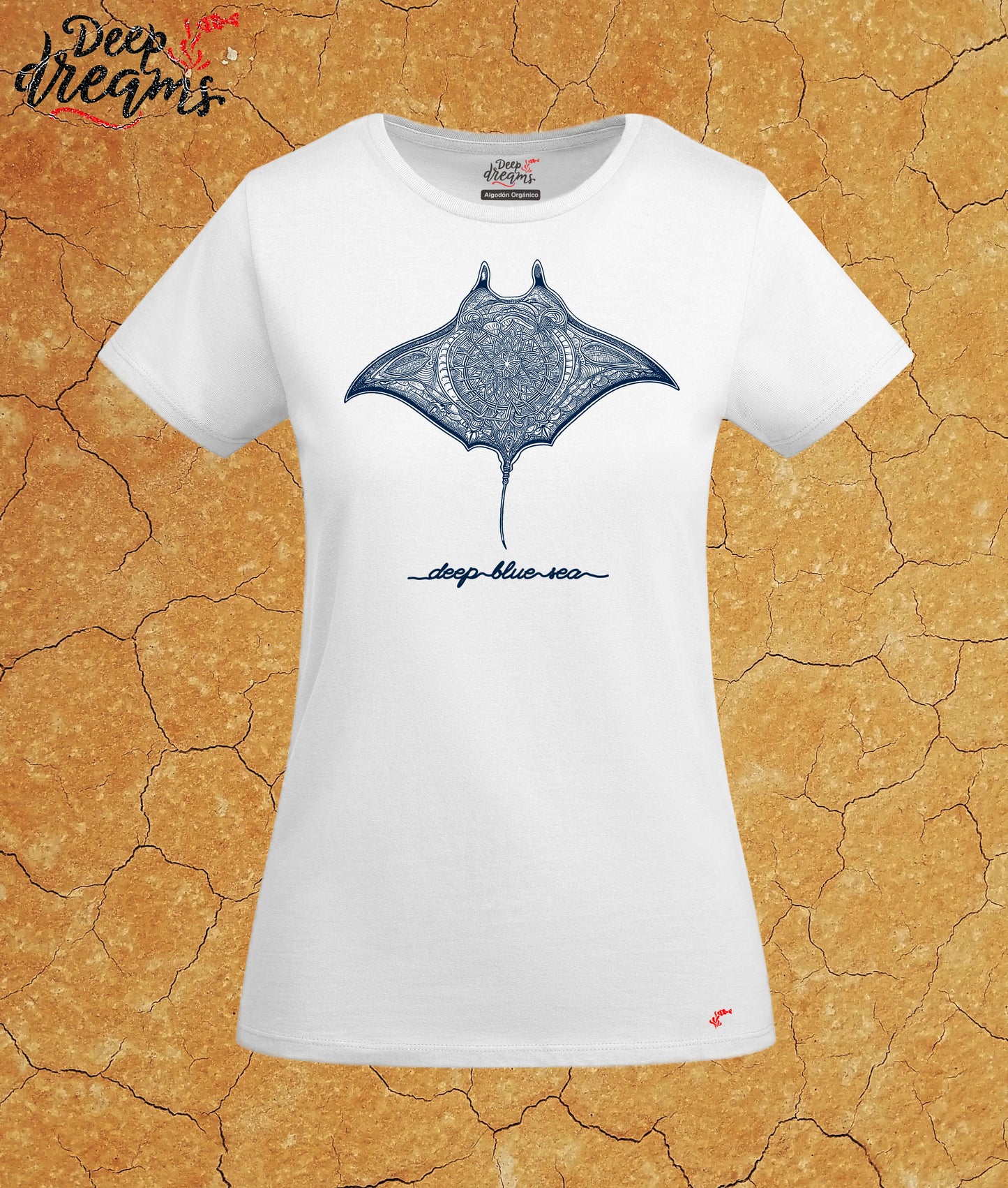 Camiseta mujer original manta gigante blanca