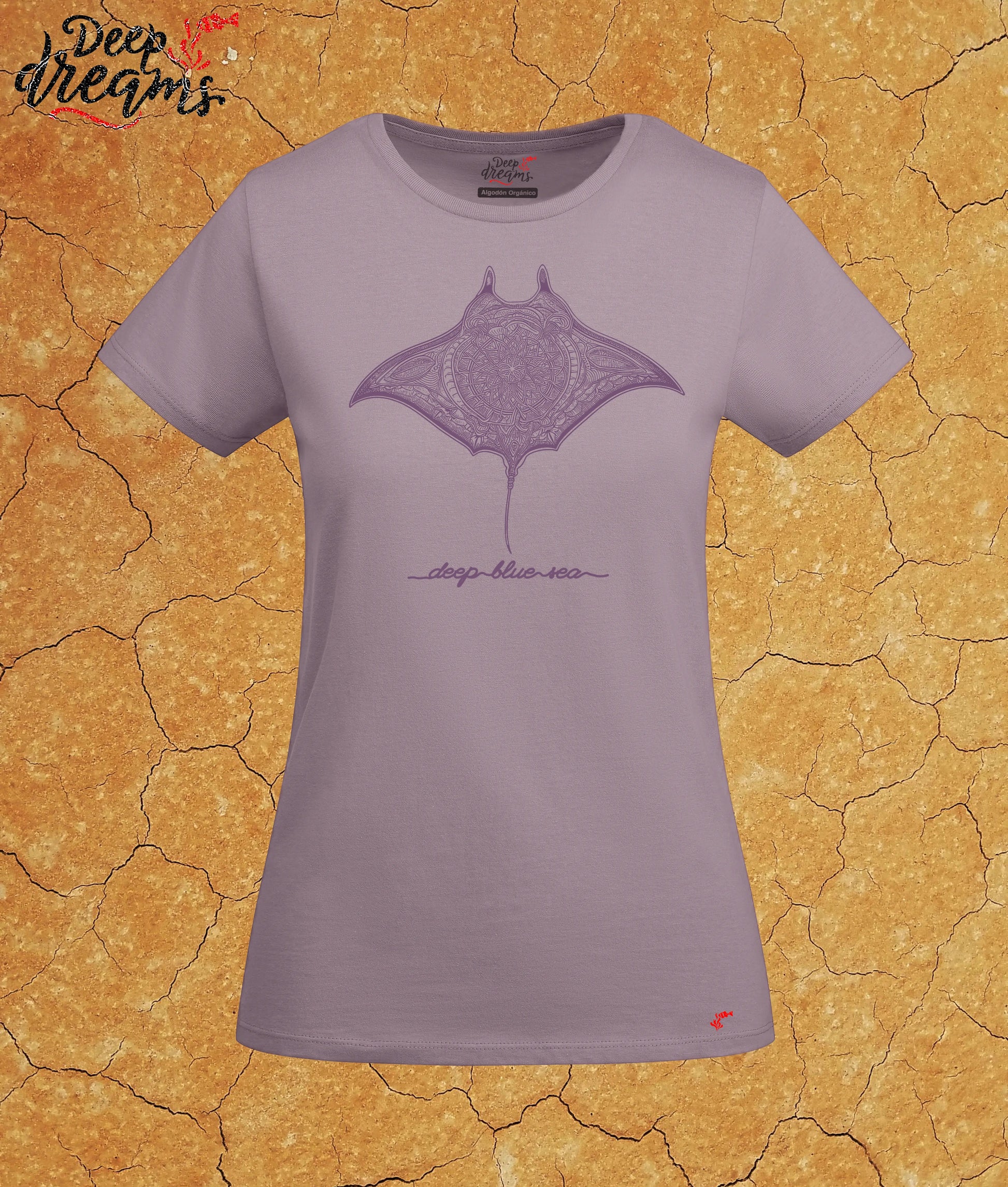 Camiseta mujer original manta gigante lavanda