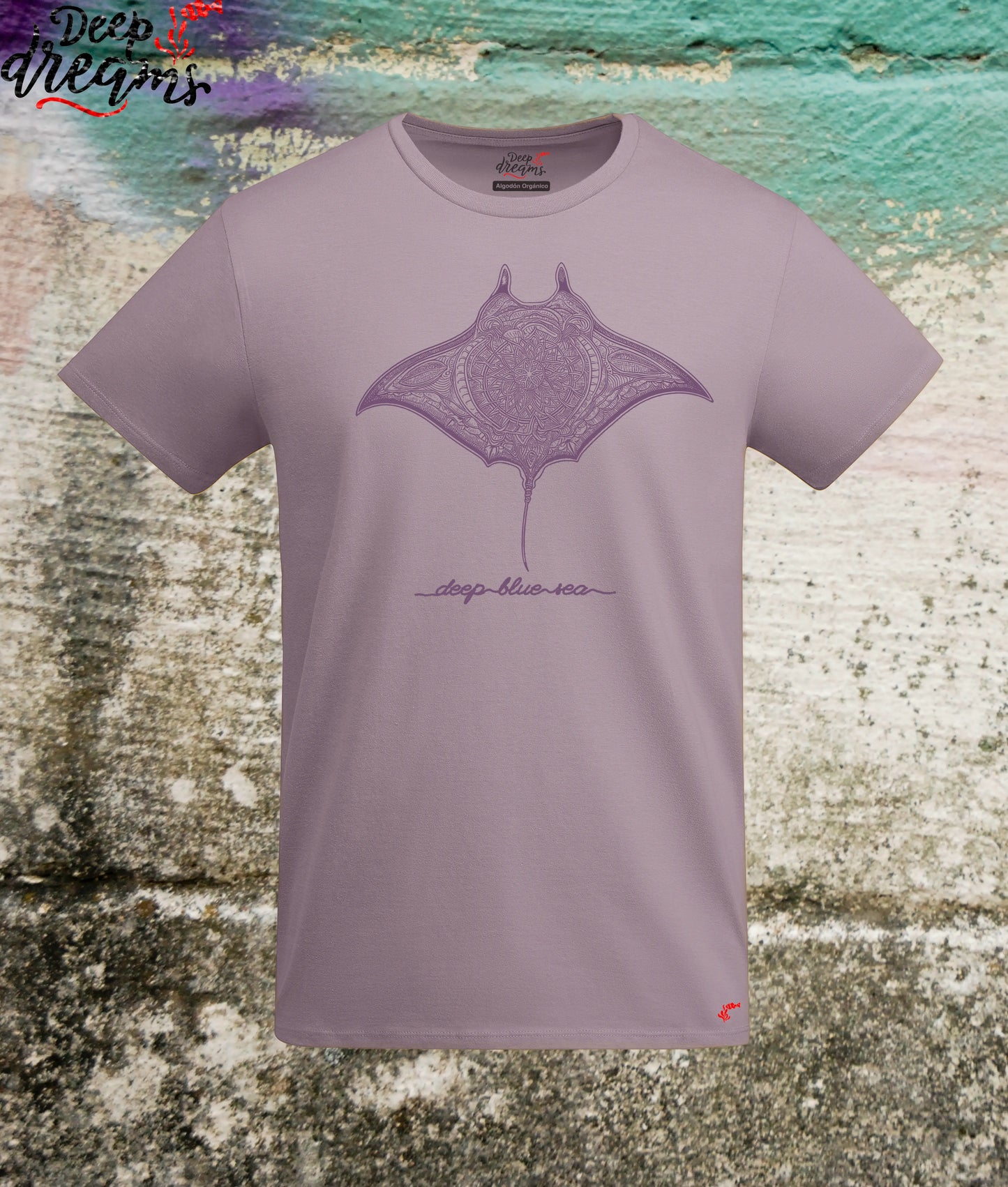 Camiseta hombre original manta gigante lavanda