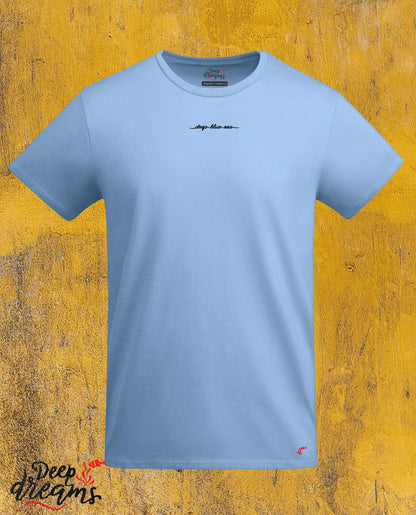 Camiseta hombre tiburón martillo color celeste