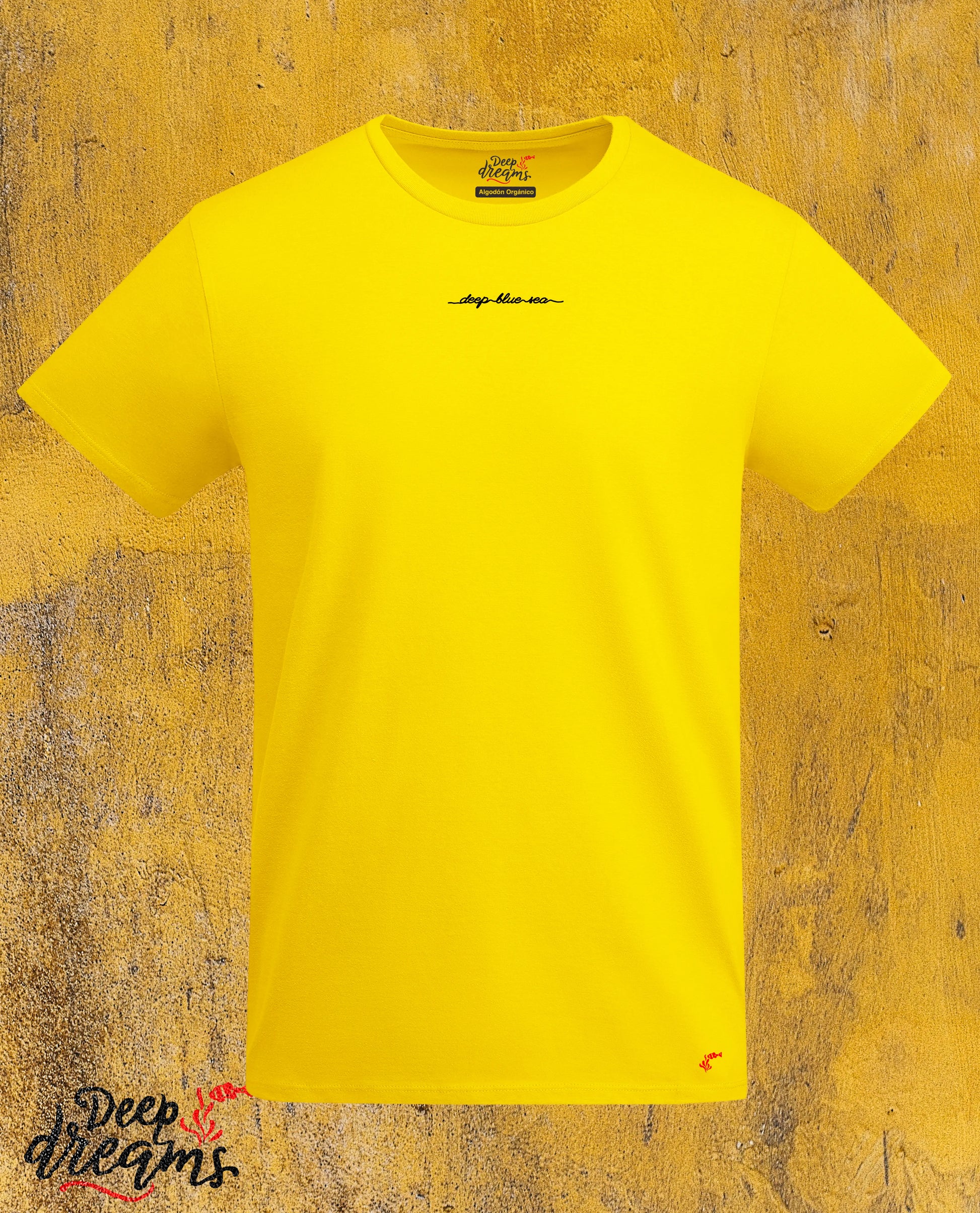 Camiseta hombre tiburón martillo color amarillo