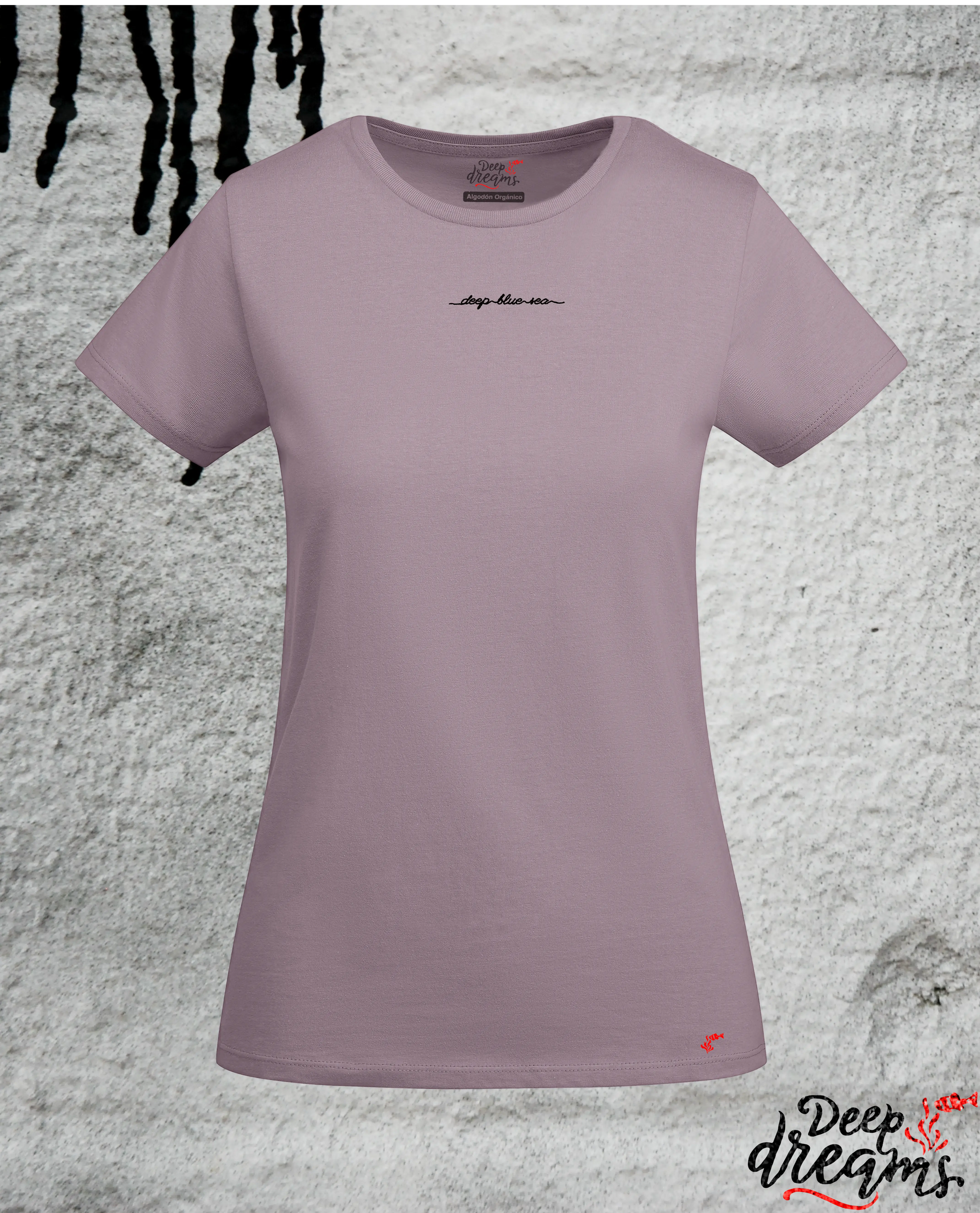 Camiseta para mujer de algodón orgánico tiburón martillo lavanda