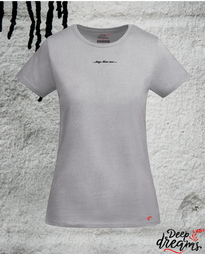 Camiseta para mujer de algodón orgánico tiburón martillo gris