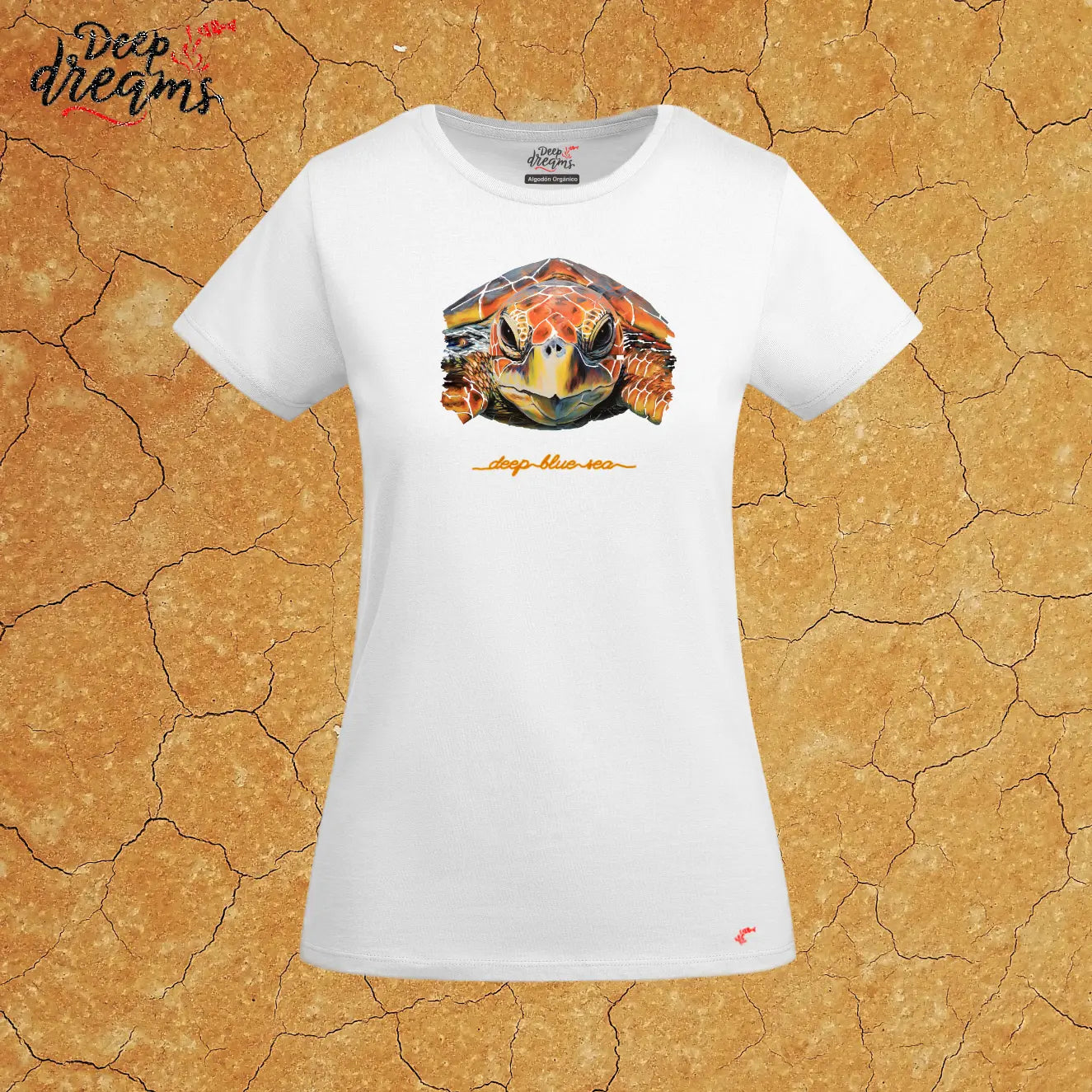 Camiseta mujer original tortuga blanca