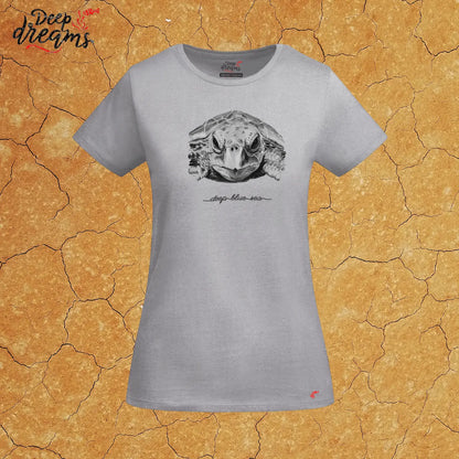 Camiseta mujer original tortuga gris