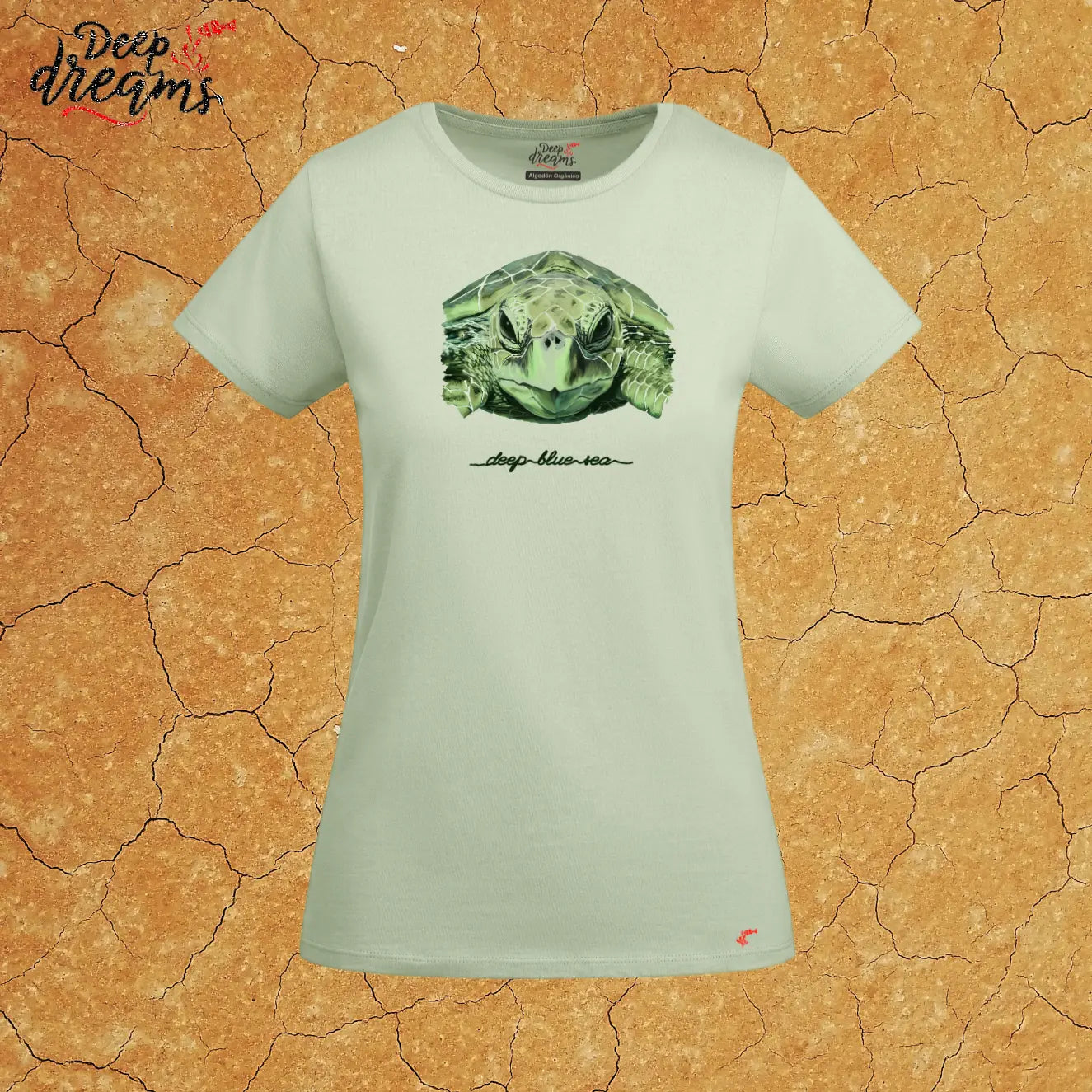 Camiseta mujer original tortuga manzana