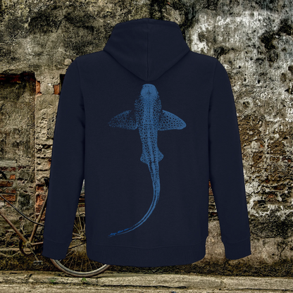 Sudadera con cremallera hombre tiburon leopardo marino