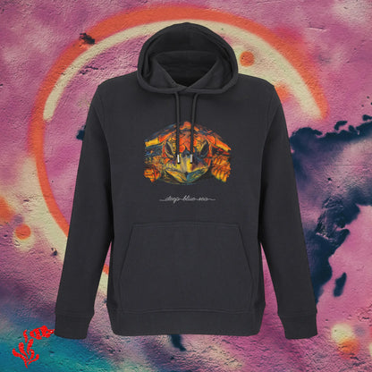 Sudadera con capucha hombre tortuga negra