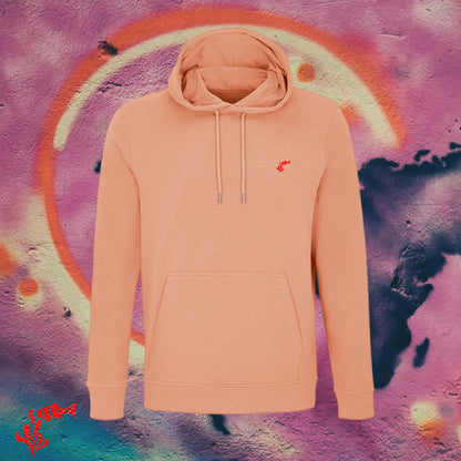 Sudadera con capucha mujer deep dreams melocotón