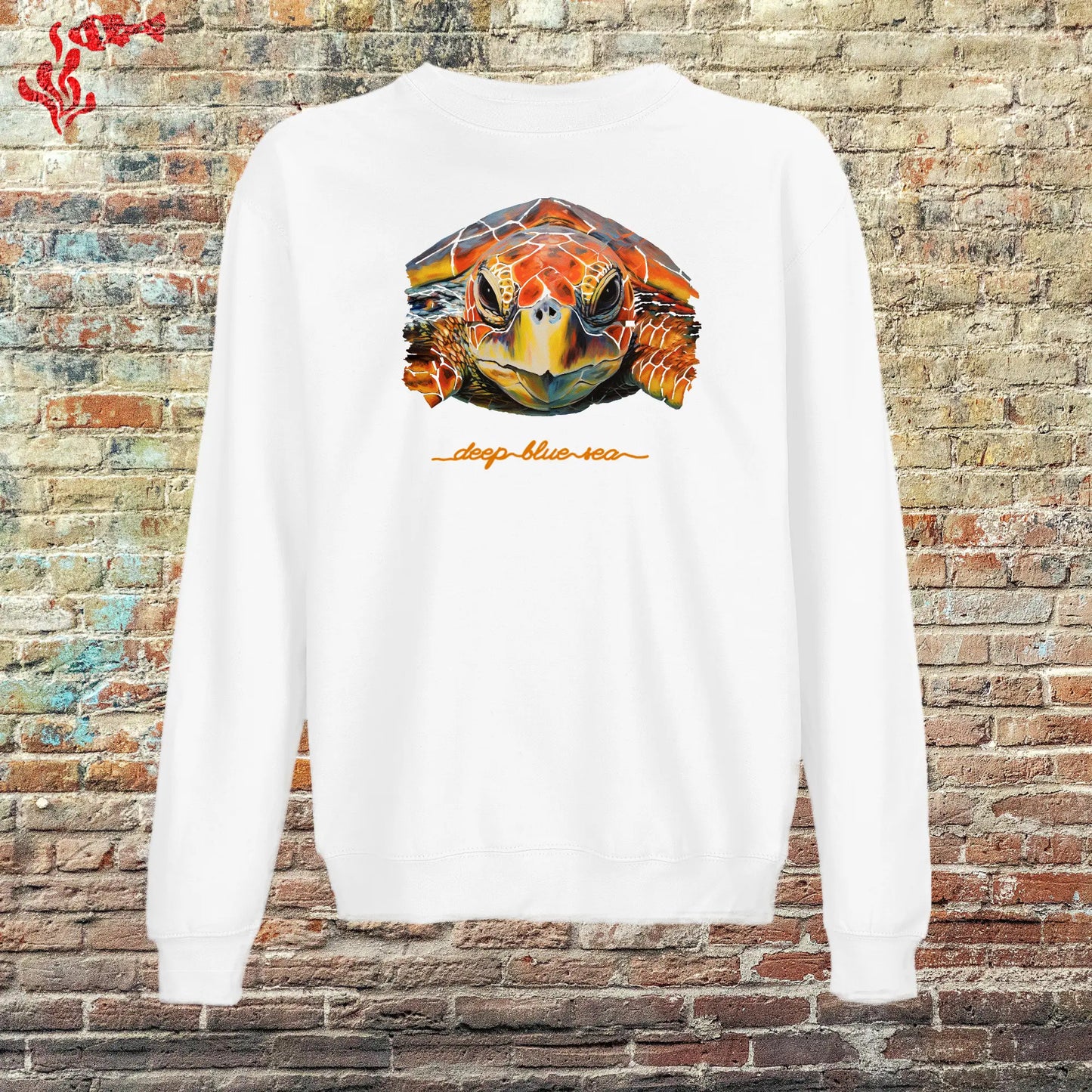 sudadera blanca tortuga