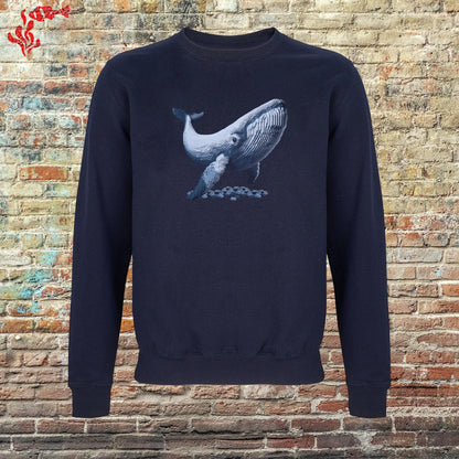 Sudadera original hombre ballena marino