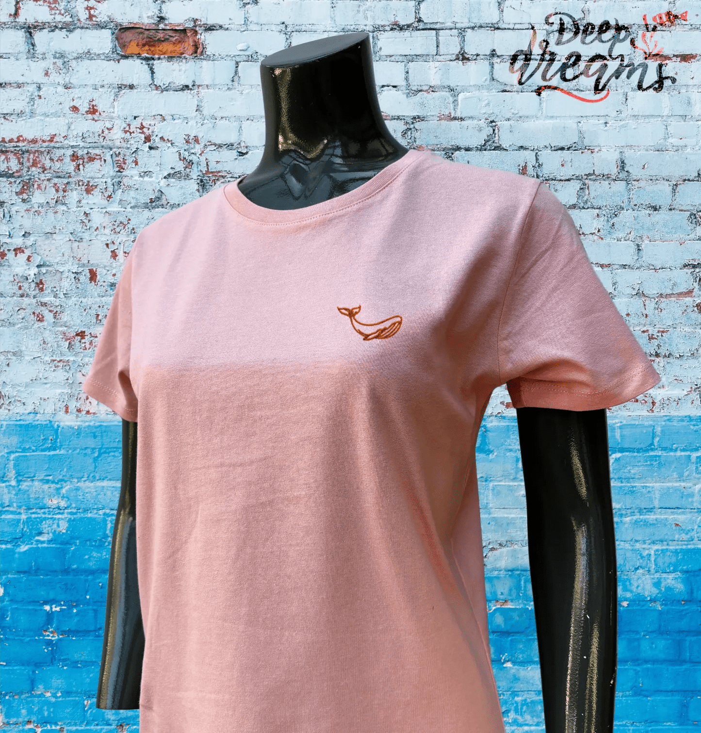 Camiseta Bordada Mujer Ballena - DeepDreams