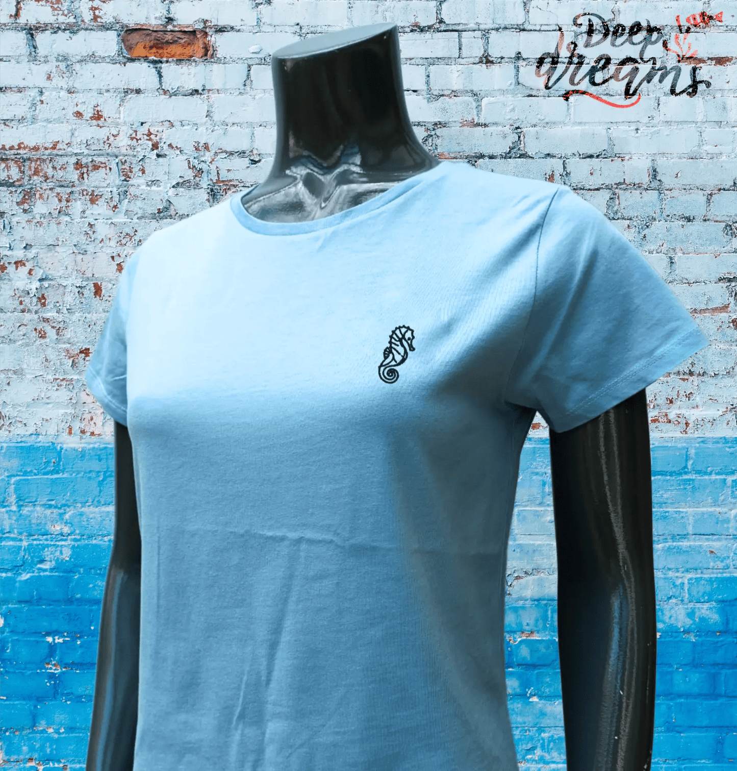 Camiseta Bordada Mujer Caballito - DeepDreams