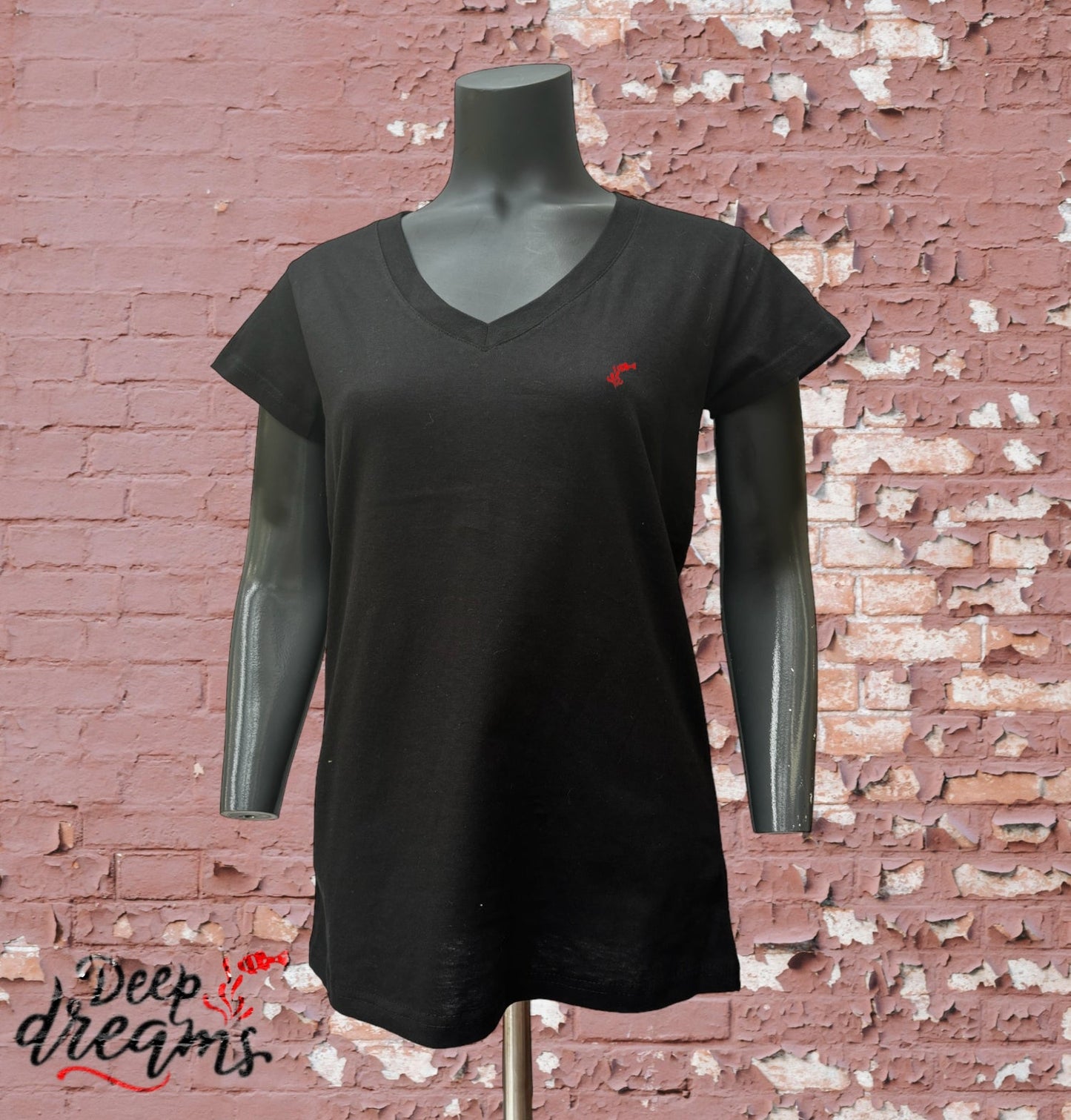 Camiseta cuello V mujer - DeepDreams