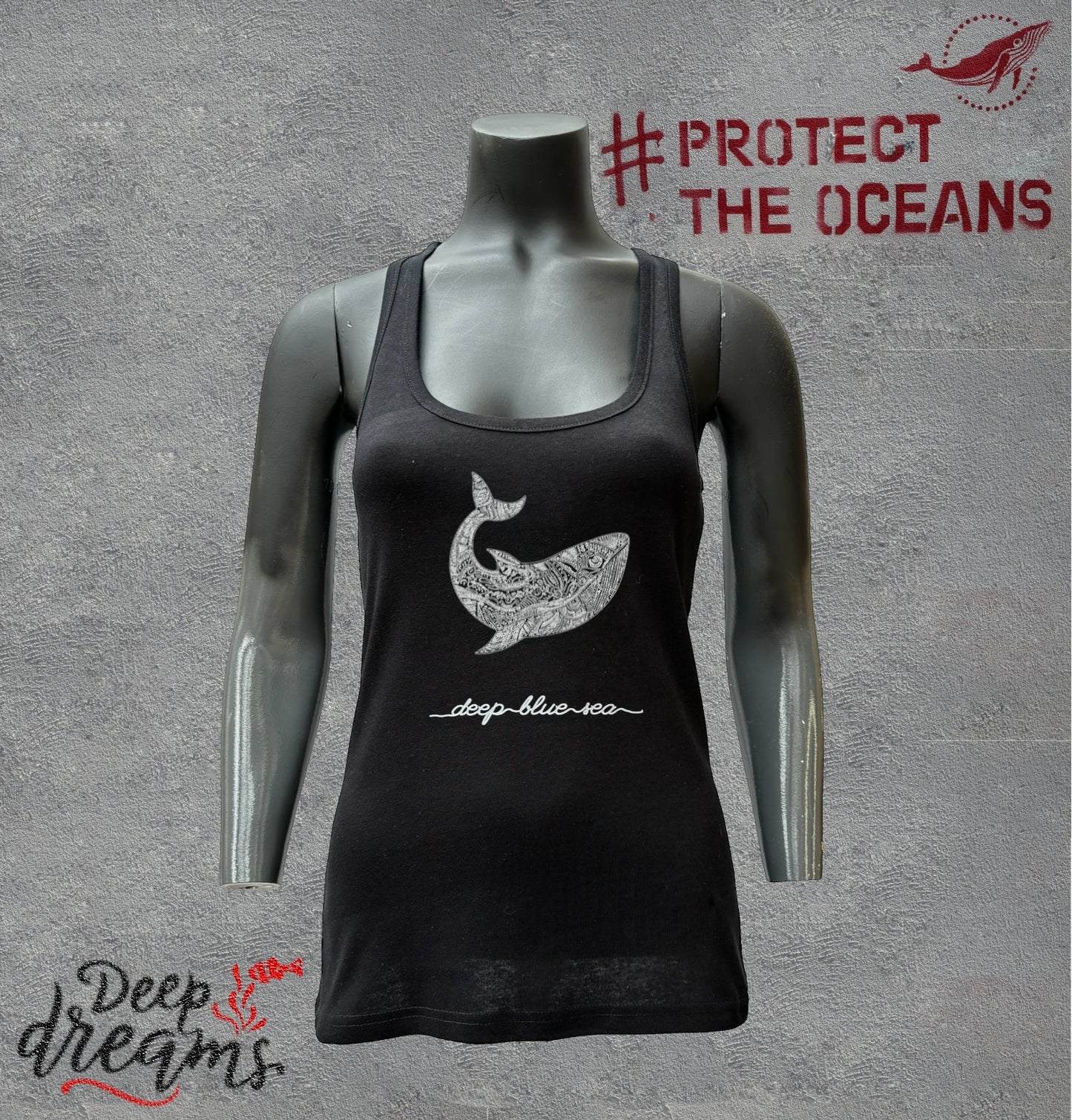 Camiseta de tirantes chica Ballena - DeepDreams