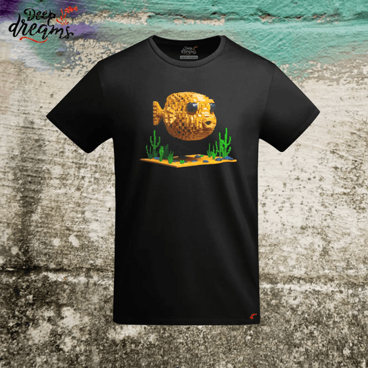 Camiseta Hombre Pez Globo - DeepDreams