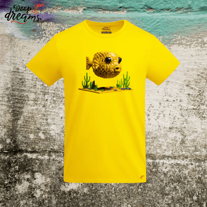 Camiseta Hombre Pez Globo - DeepDreams