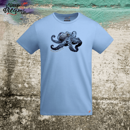 Camiseta Hombre pulpo anillos azules - DeepDreams