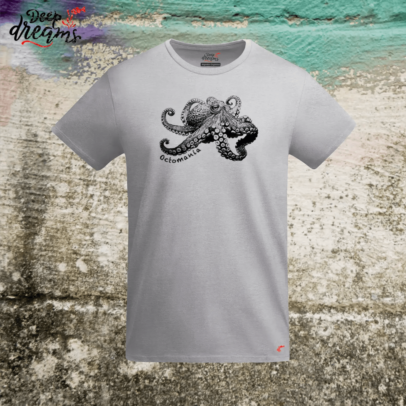 Camiseta Hombre pulpo anillos azules - DeepDreams