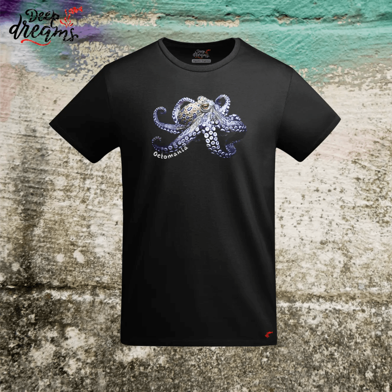 Camiseta Hombre pulpo anillos azules - DeepDreams