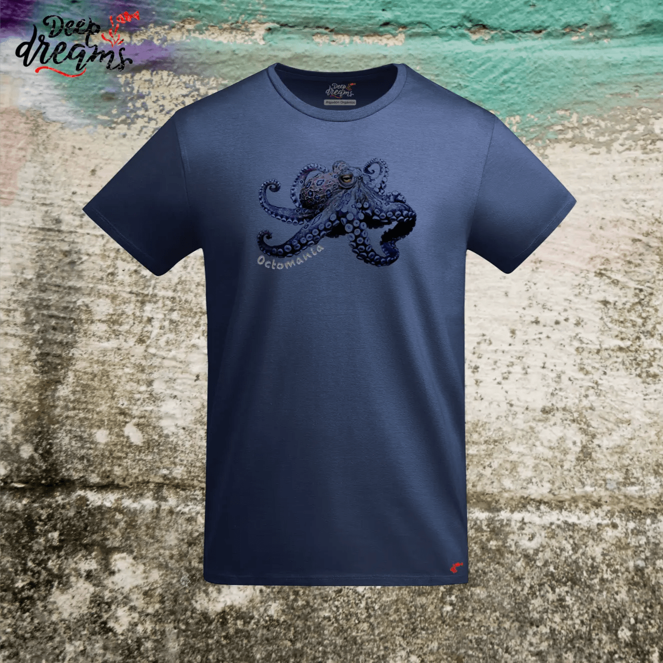 Camiseta Hombre pulpo anillos azules - DeepDreams