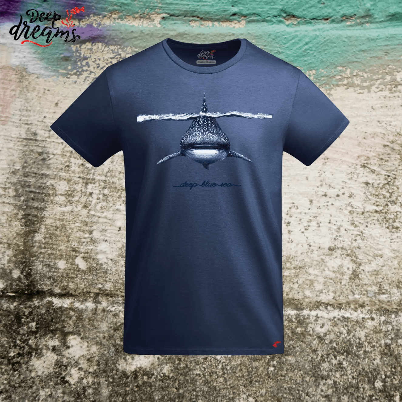 Camiseta Hombre Tiburón Ballena - DeepDreams