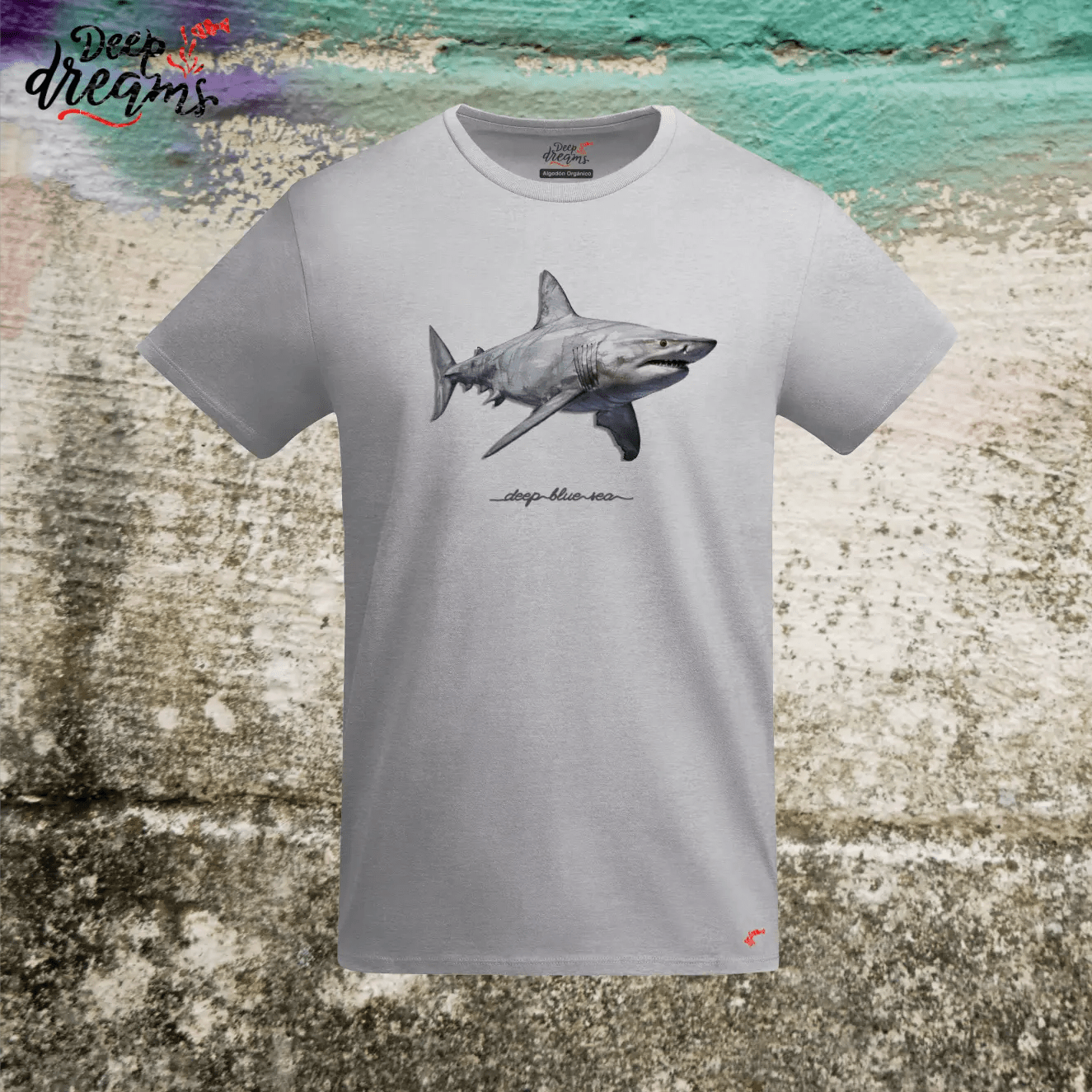 Camiseta Hombre Tiburón Blanco - DeepDreams