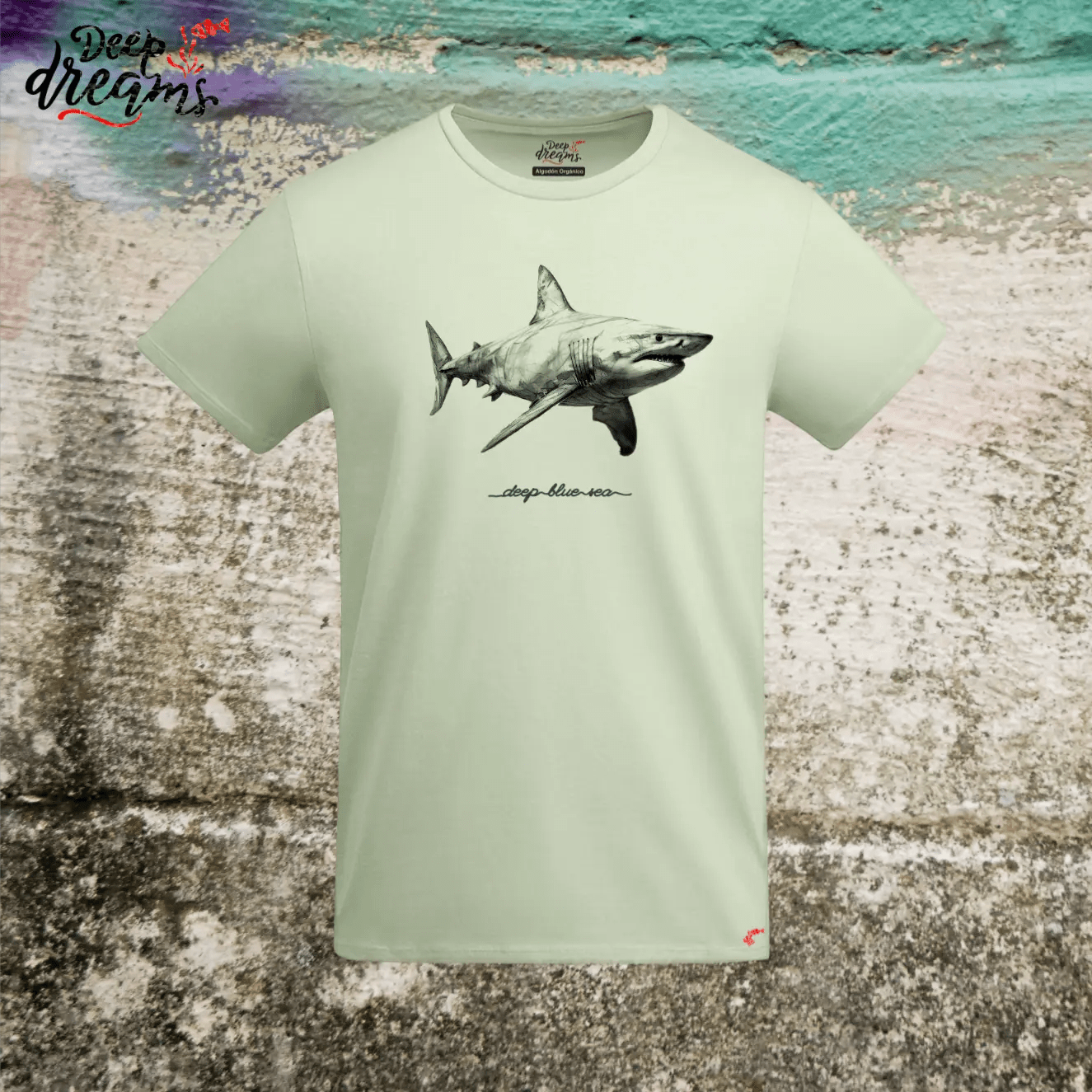 Camiseta Hombre Tiburón Blanco - DeepDreams