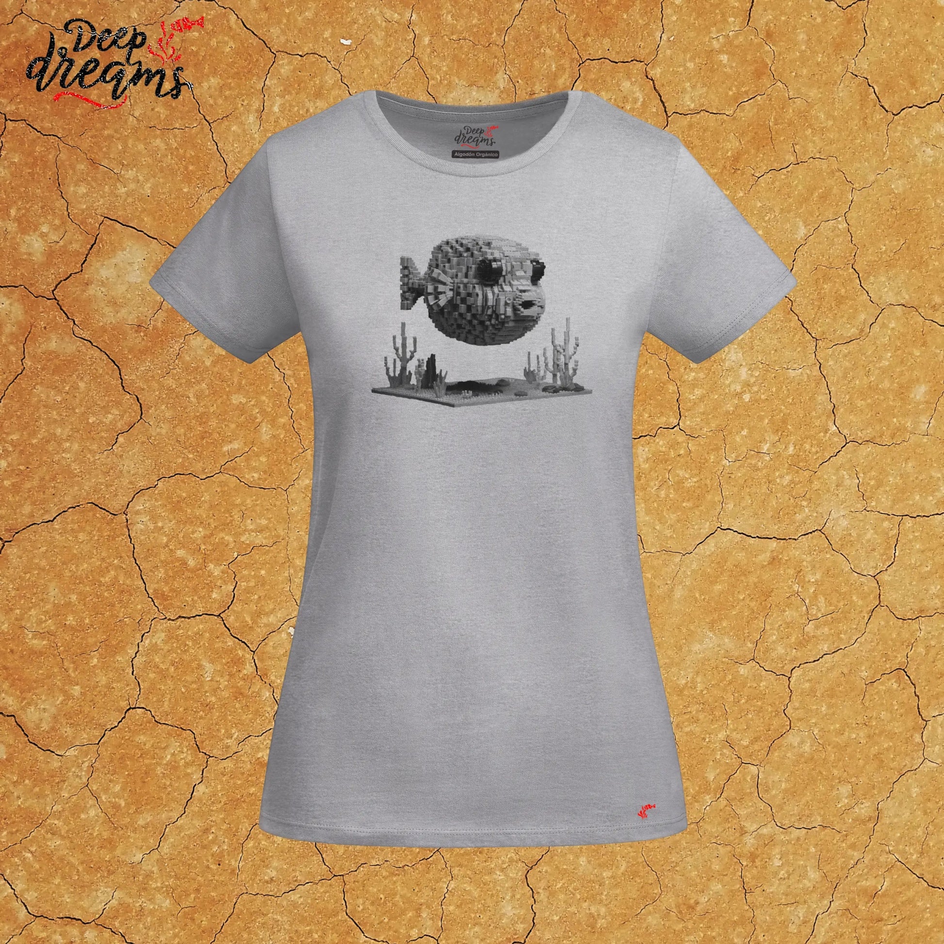 Camiseta Mujer Pez Globo - DeepDreams