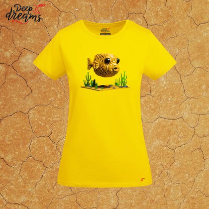 Camiseta Mujer Pez Globo - DeepDreams