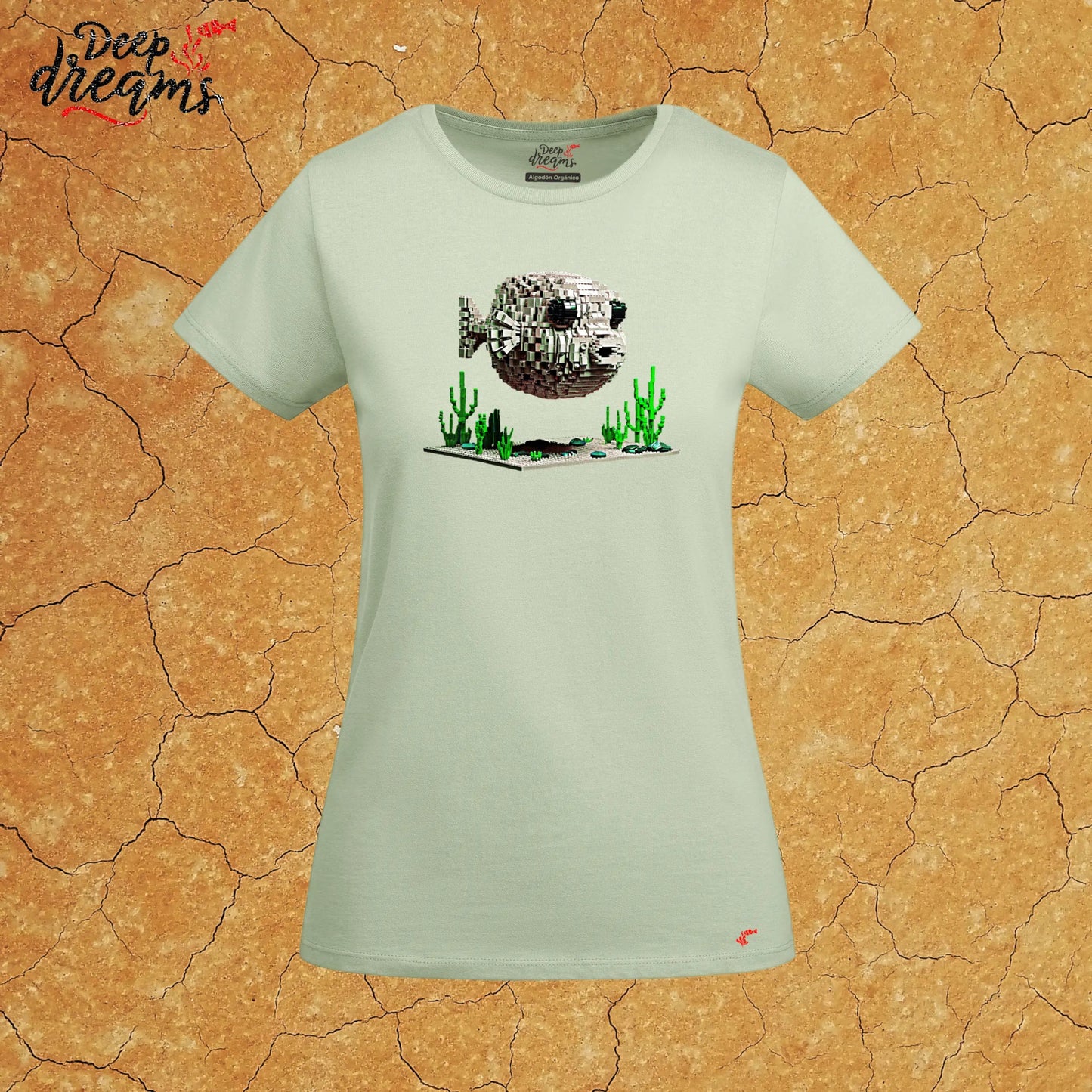 Camiseta Mujer Pez Globo - DeepDreams