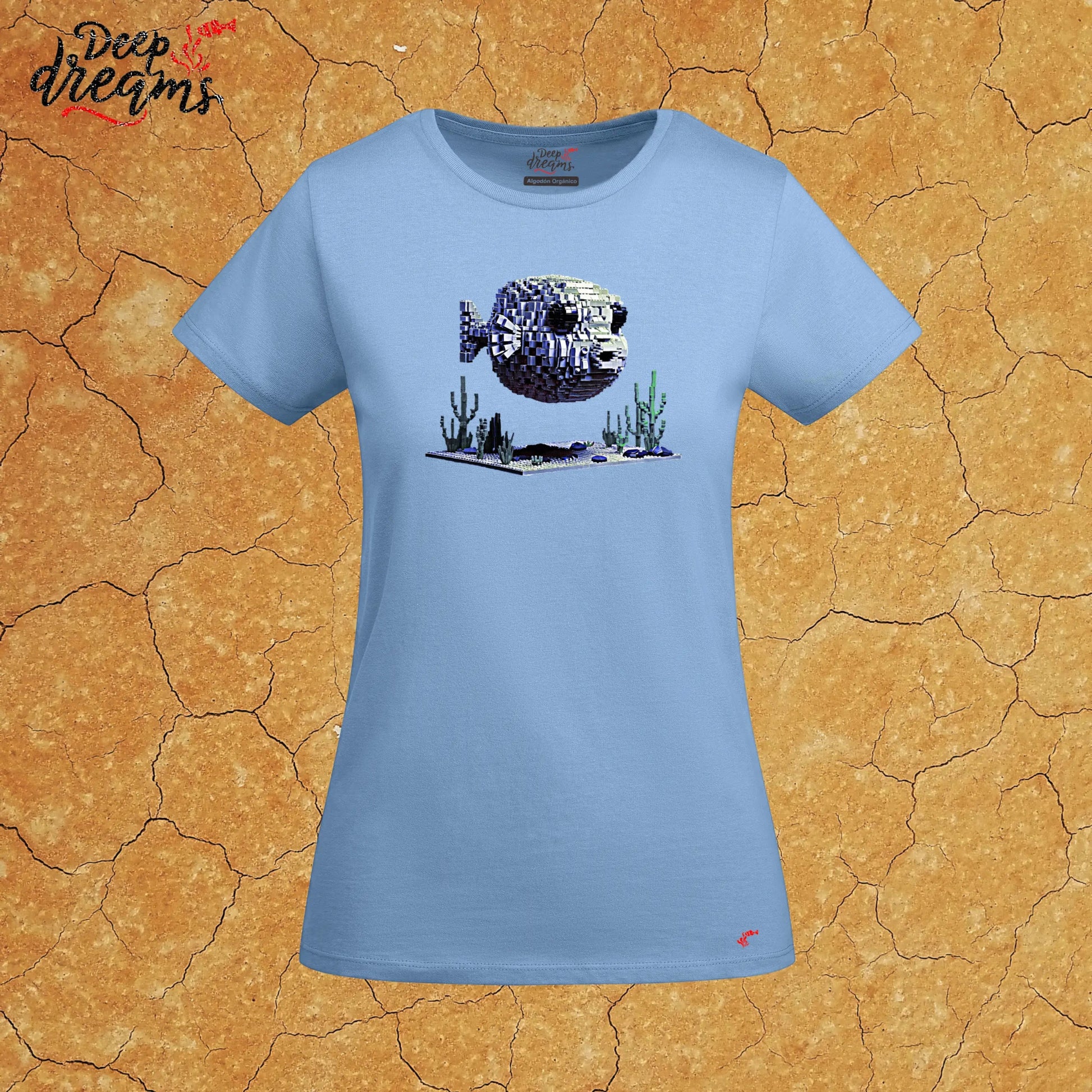 Camiseta Mujer Pez Globo - DeepDreams