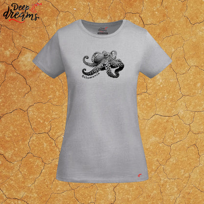 Camiseta Mujer Pulpo Anillos Azules - DeepDreams