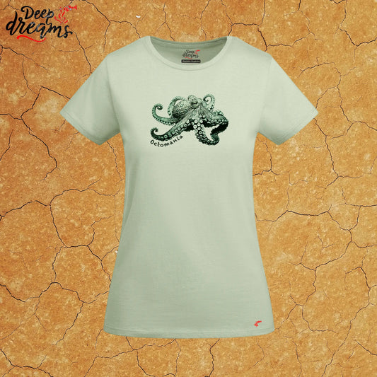 Camiseta Mujer Pulpo Anillos Azules - DeepDreams