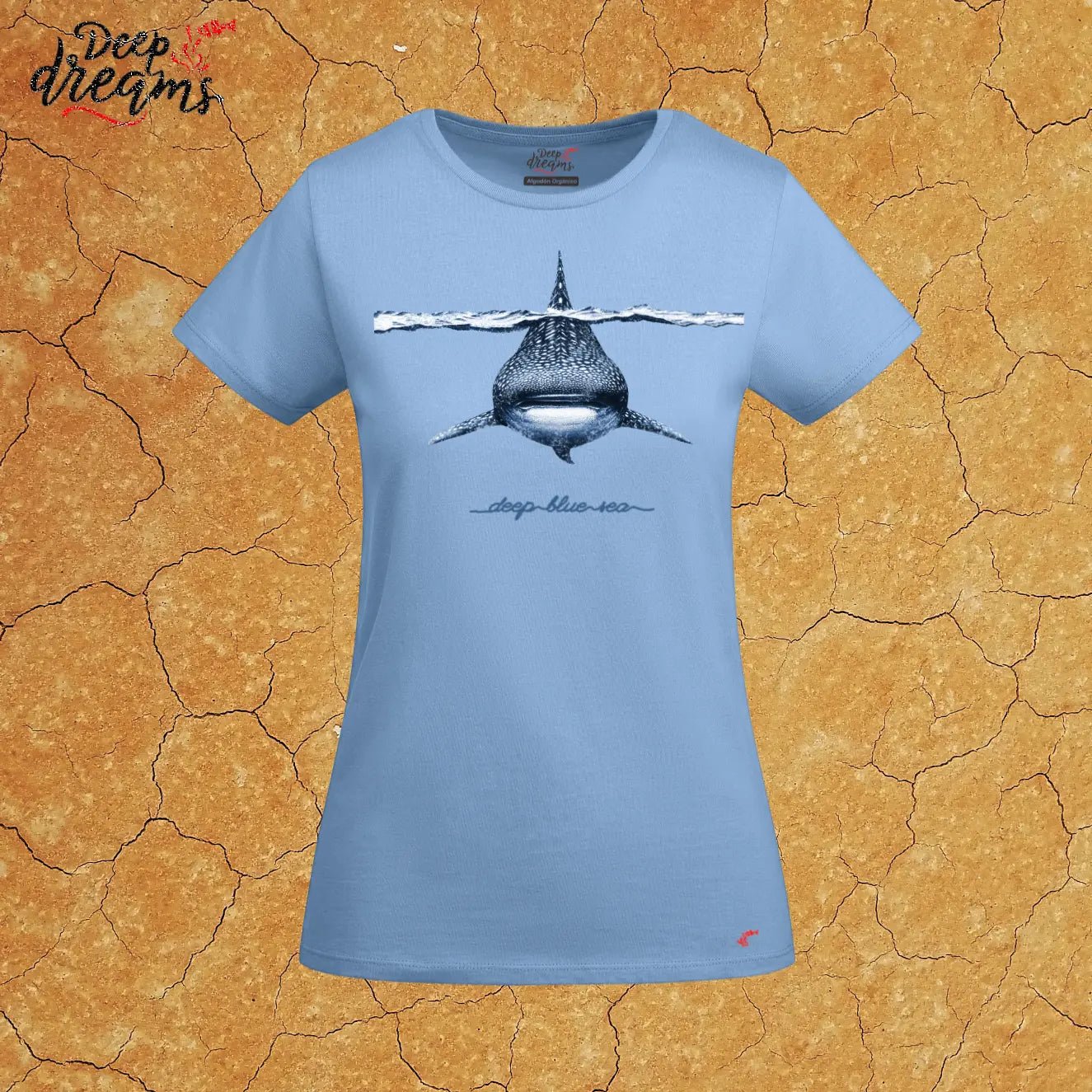 Camiseta Mujer Tiburón Ballena - DeepDreams