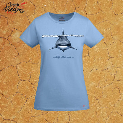 Camiseta Mujer Tiburón Ballena - DeepDreams