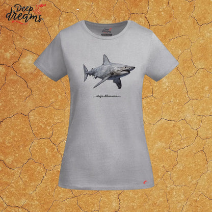 Camiseta Mujer Tiburón Blanco - DeepDreams