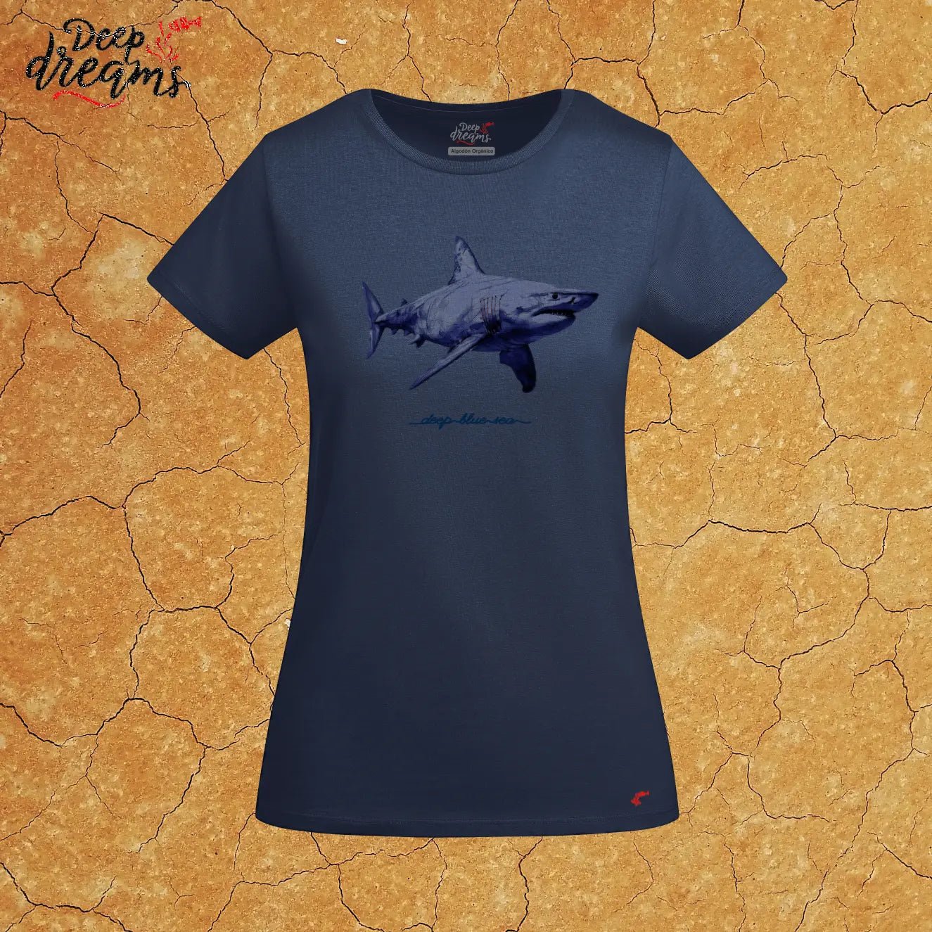 Camiseta Mujer Tiburón Blanco - DeepDreams