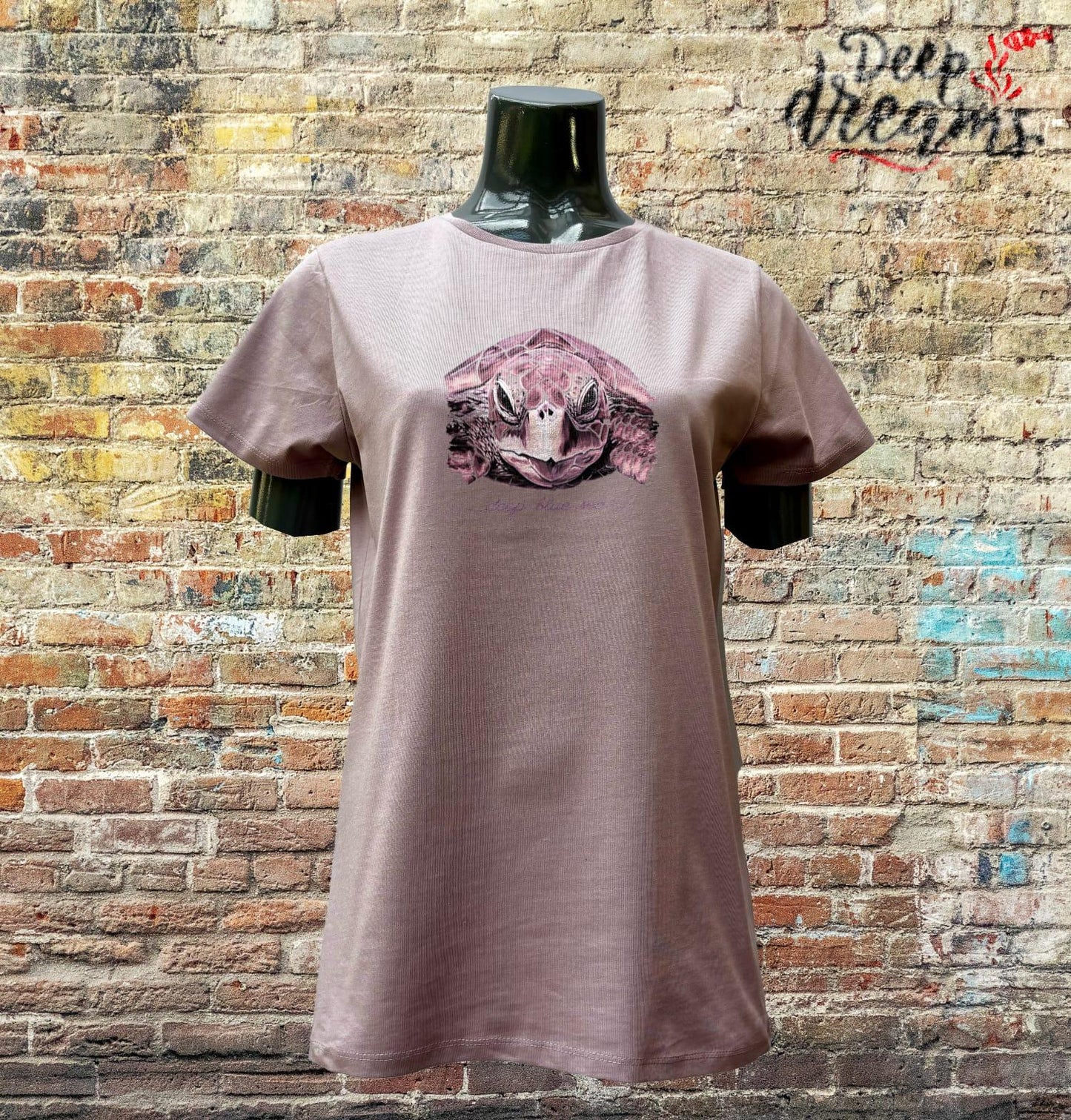 camiseta mujer algodon organico tortuga lavanda