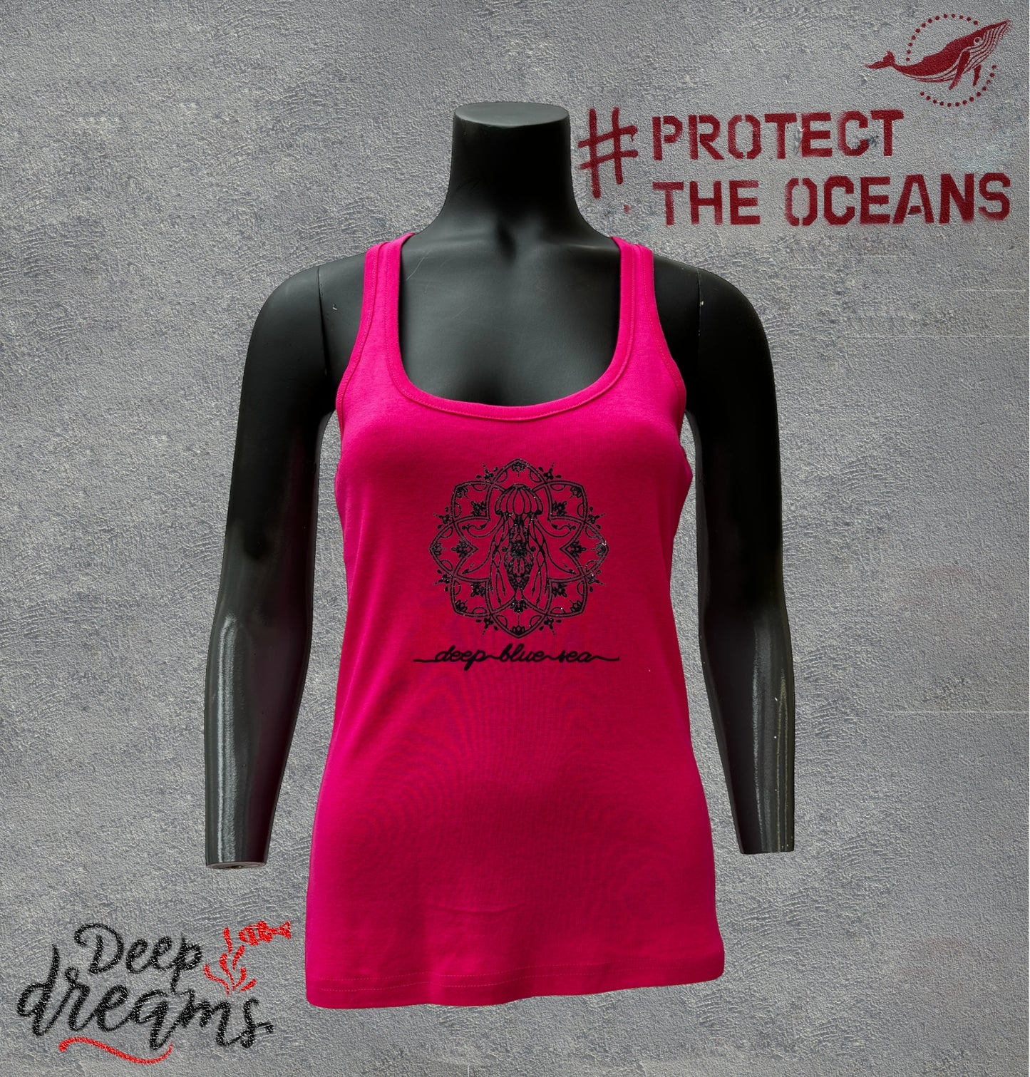 camiseta mujer tirantes medusa mandala rosa