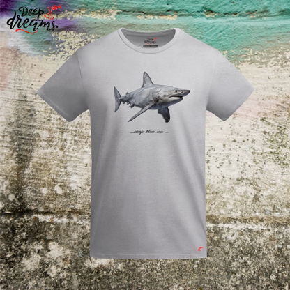 camiseta hombre original tiburon blanco gris