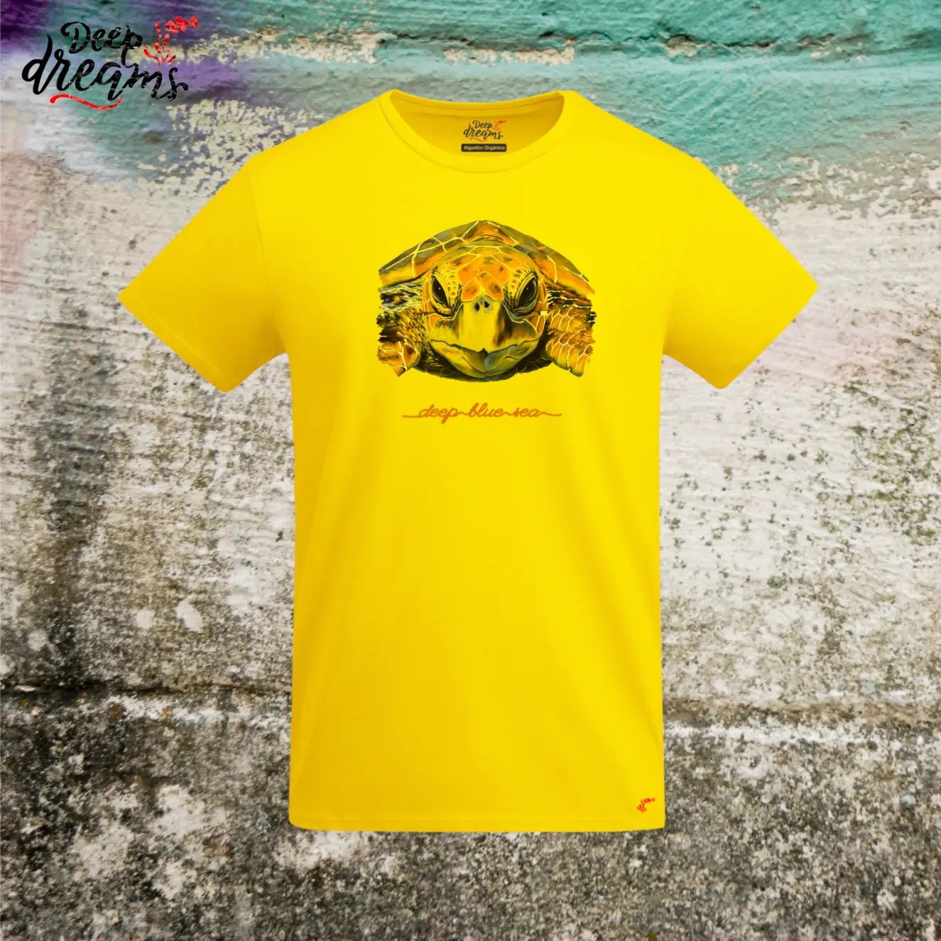 camiseta hombre original tortuga amarilla