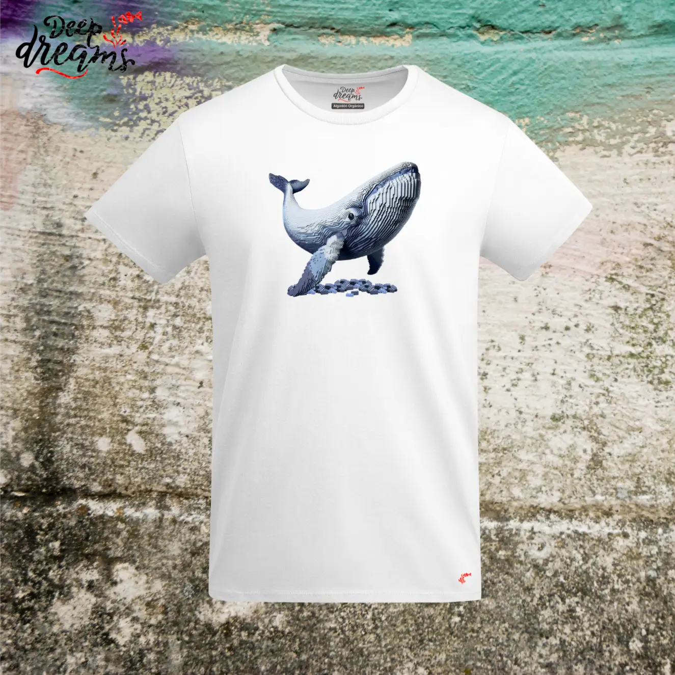 camiseta original hombre ballena blanco