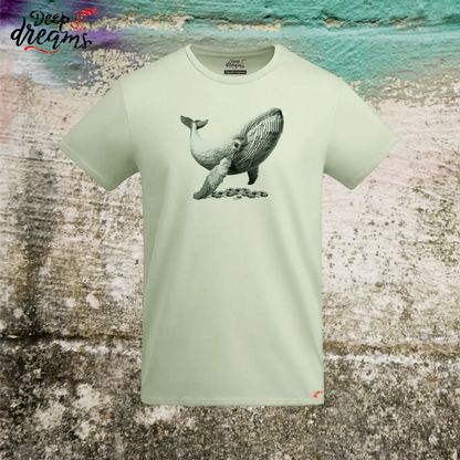 camiseta original hombre ballena manzana