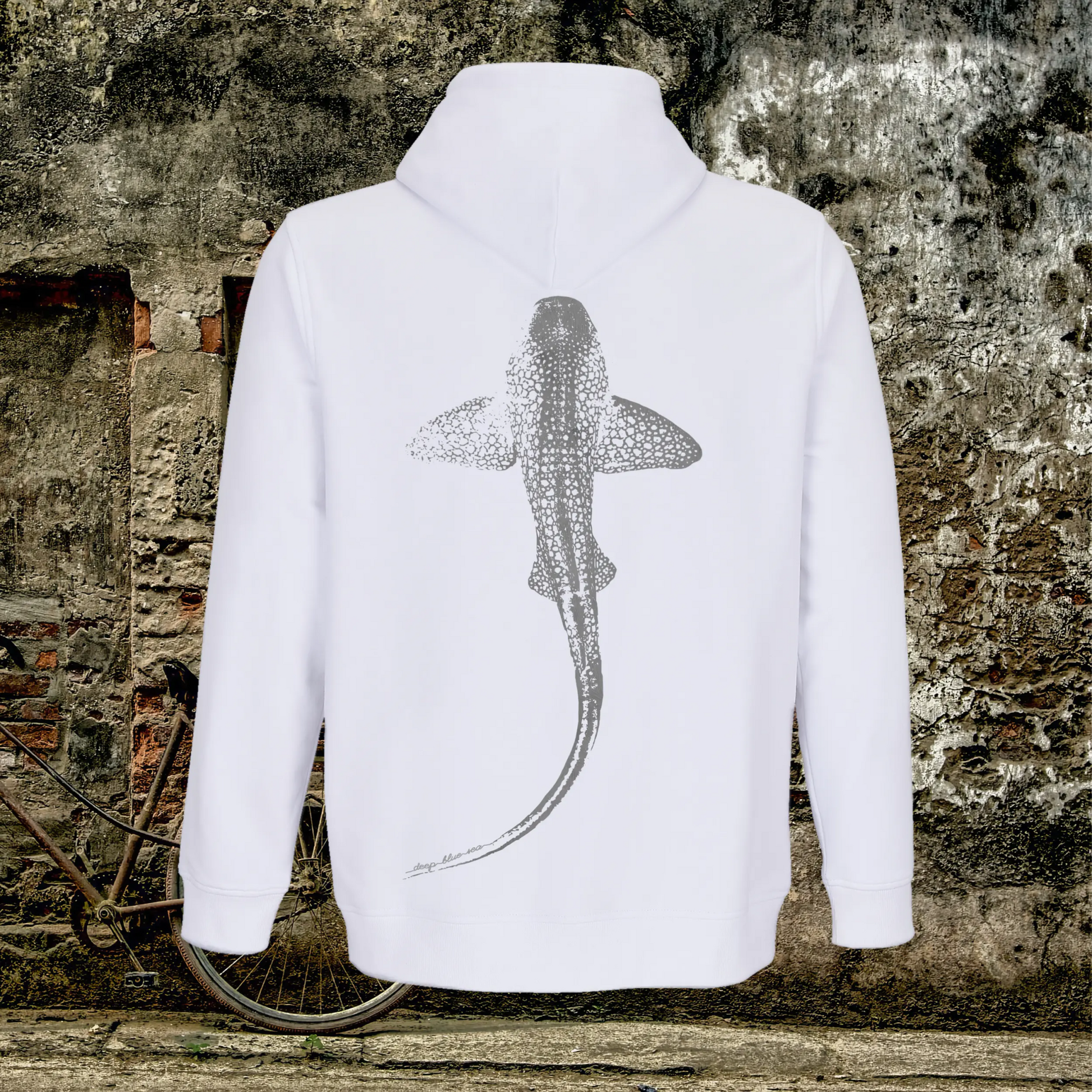 Sudadera Blanca con Cremallera Unisex - DeepDreams