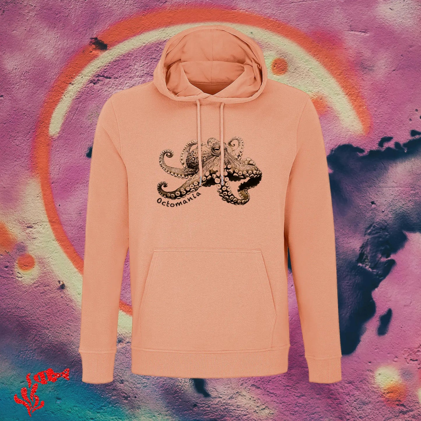 Sudadera con capucha Unisex pulpo anillos azules - DeepDreams