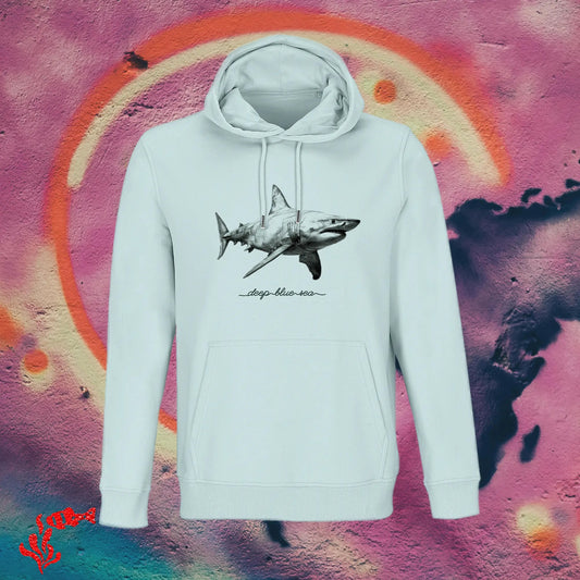 Sudadera con capucha Unisex Tiburón Blanco - DeepDreams